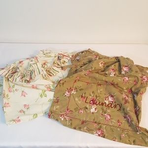 2 Vintage 100% Cotton Laundry Bags Living With Art